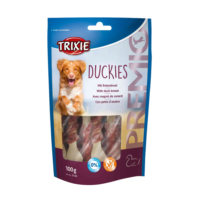  تشویقی سگ تریکسی اردک Trixie Duckies وزن 100 گرم 