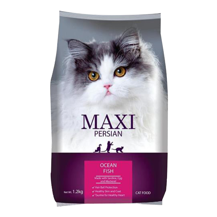 عکس بسته بندی غذای خشک گربه درولز مدل Persian Ocean Fish وزن 1.2 کیلوگرم