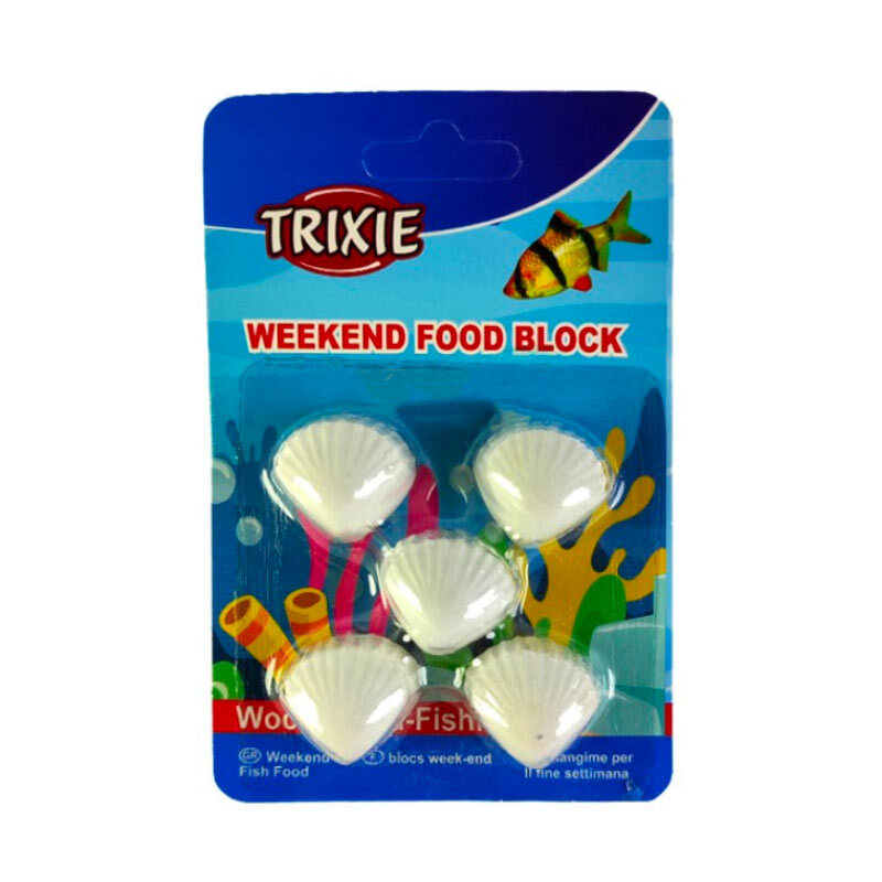  عکس بسته بندی غذای مسافرتی ماهی آکواریومی تریکسی Trixie Weekend Food Block بسته 5 عددی 