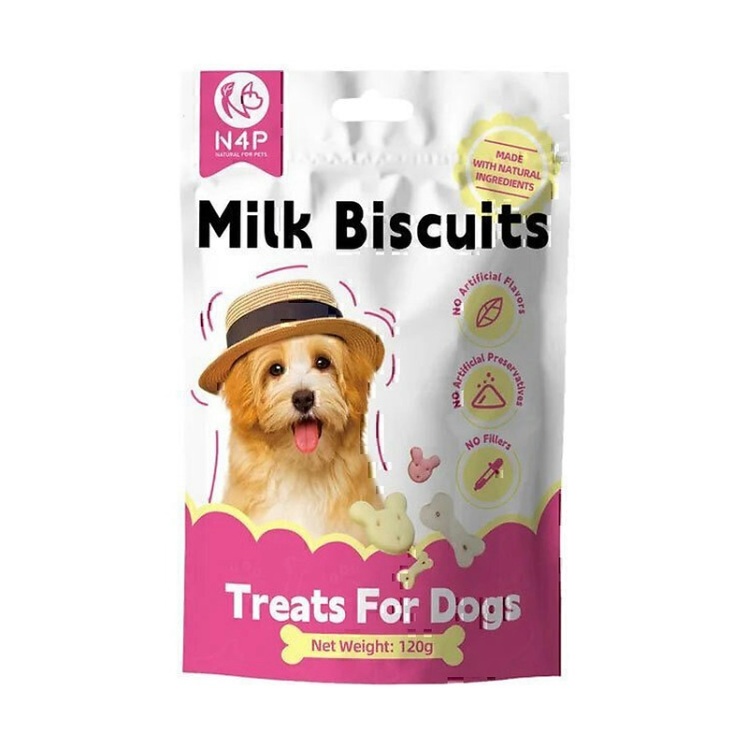 تصویر 2 بیسکویت تشویقی سگ ان فور پی با طعم شیر N4p Milk Biscuits وزن 120 گرم