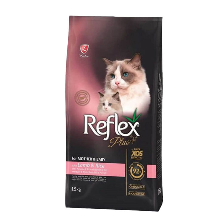 تصویر غذای خشک گربه مادر و نوزاد رفلکس پلاس Reflex Plus Mother & Baby وزن 15 کیلوگرم