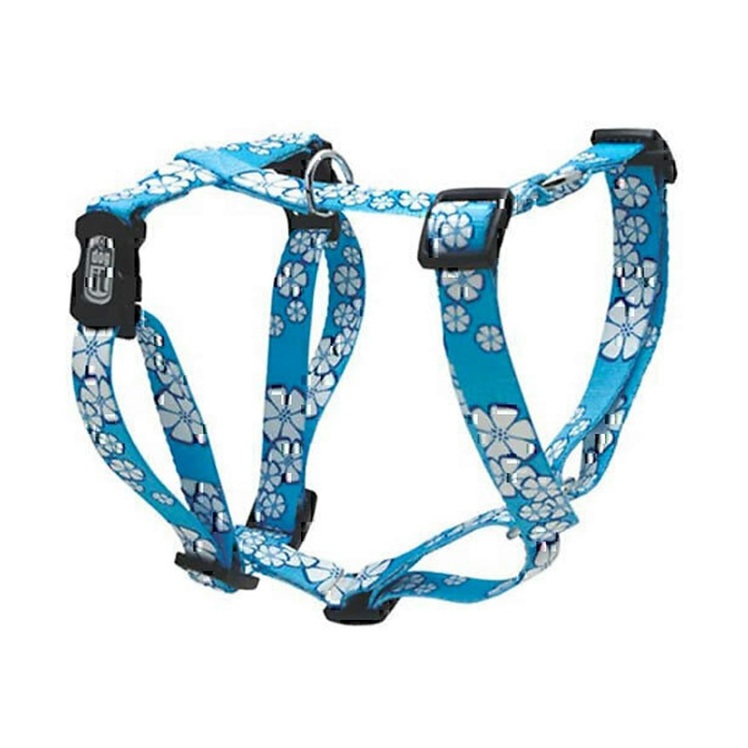 عکس قلاده کتفی تسمه ای بدون لید سگ هاگن Hagen Dogit Harness without Leash سایز M طرح بنفش راه راه