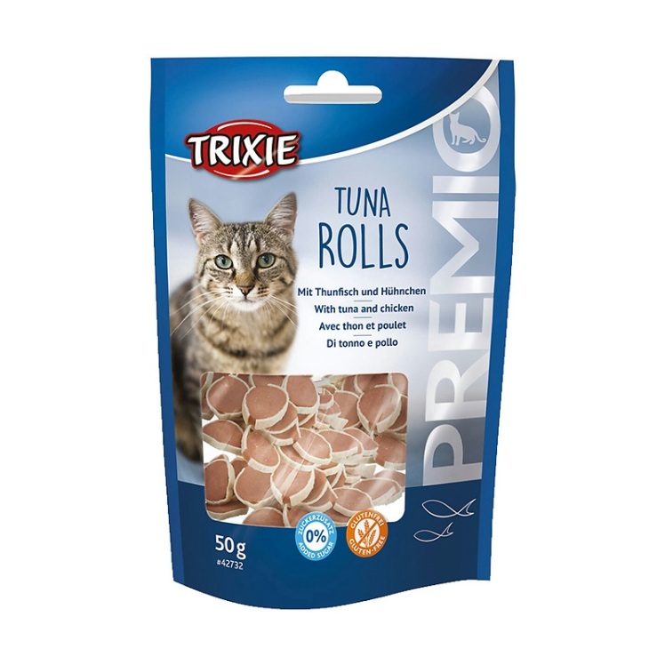 تصویر 2 تشویقی گربه تریکسی با طعم ماهی تن و مرغ Trixie Tuna Rolls وزن 50 گرم