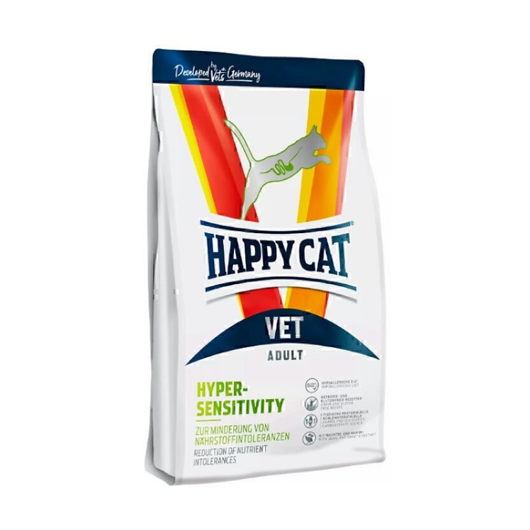 تصویر 2 غذای خشک درمانی مخصوص گربه های حساس هپی کت Happy Cat VET Diet Hypersensitivity وزن 1.4 کیلوگرم