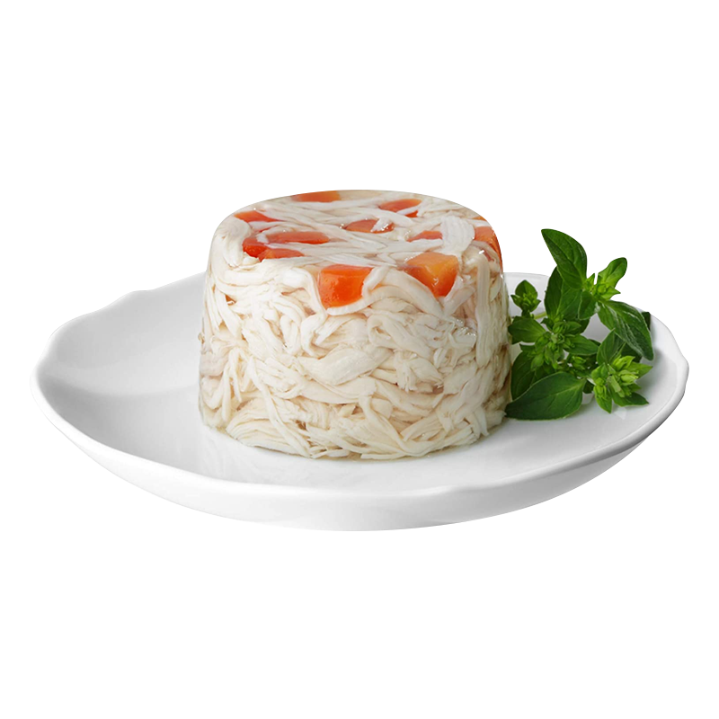  عکس محصول کنسرو غذای گربه جیم‌ کت مدل Chicken With Papaya وزن 70 گرم 