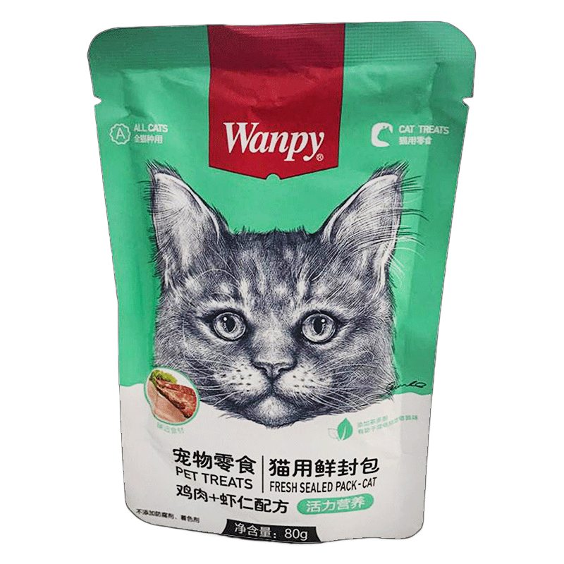 تصویر بسته پوچ گربه ونپی مدل Wanpy Pack وزن ۸۰ گرم مجموعه ۵ عددی محصول 2 