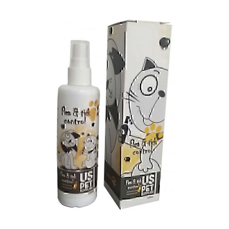 تصویر اسپری ضد کک و کنه یو اس پت مخصوص سگ و گربه UsPet Flea & Tick Control Spray حجم 120 ‌میلی‌لیتر