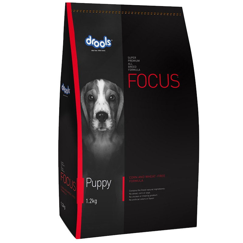  عکس بسته بندی تبلیغاتی غذای خشک سگ درولز مدل Focus Puppy وزن 1.2 کیلوگرم 