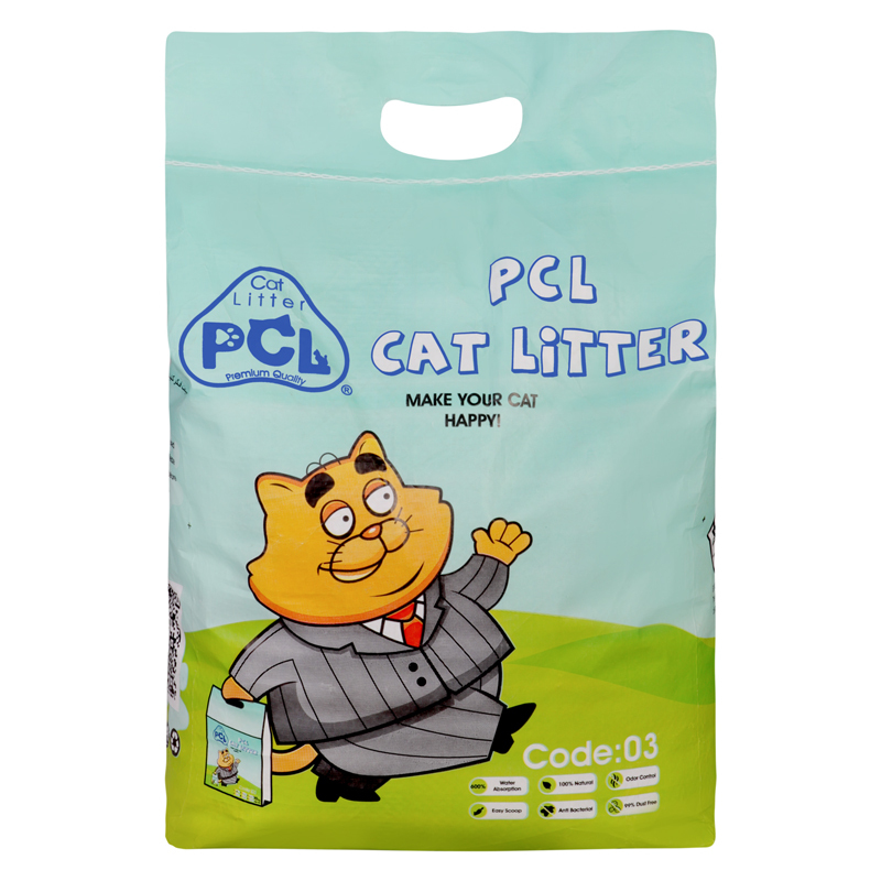  عکس بسته بندی خاک گربه پی سی ال مدل PCL03 وزن 10 کیلوگرم 
