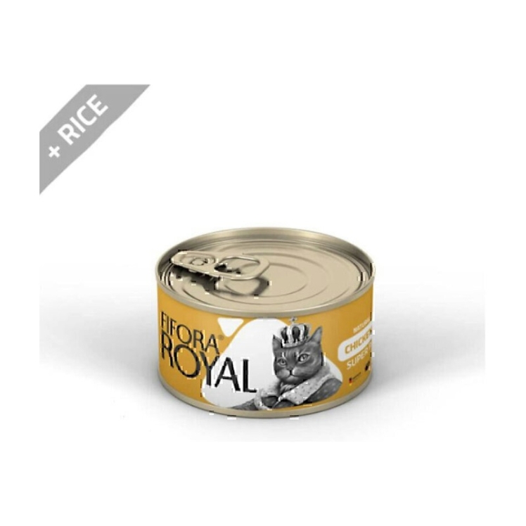 تصویر 2 کنسرو غذای گربه فیفورا با طعم فیله مرغ و برنج Fifora Royal With Chicken & Rice وزن 120 گرم