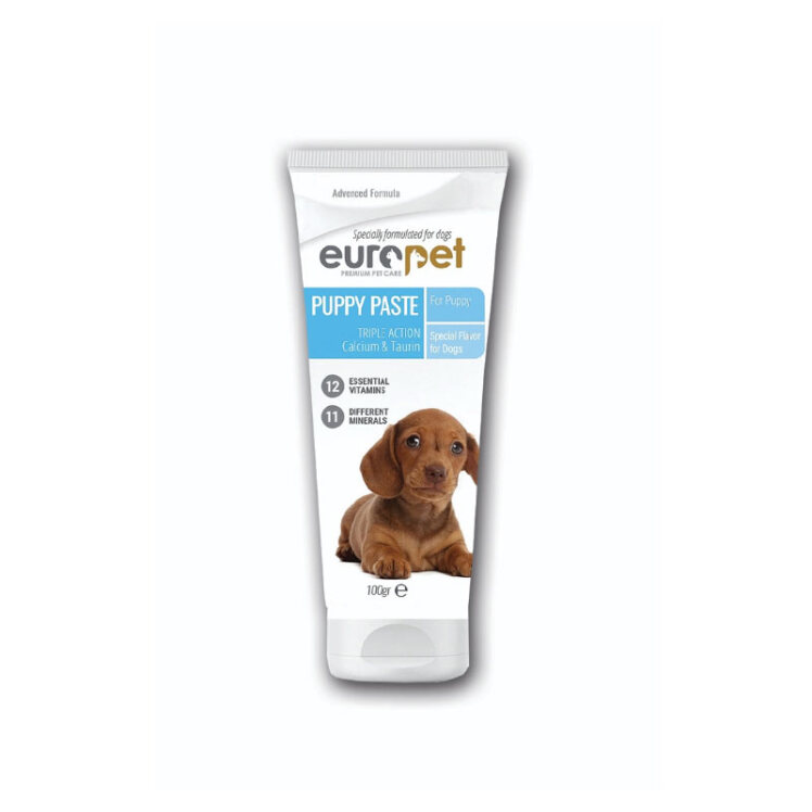 تصویر خمیر مولتی ویتامین و مینرال توله سگ یوروپت Europet Dog Puppy Paste وزن 100 گرم