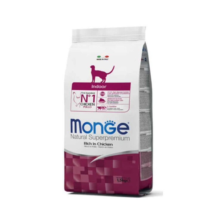 تصویر غذای گربه ایندور مونژ با طعم مرغ Monge Indoor Cat Food وزن 1.5 کیلوگرم