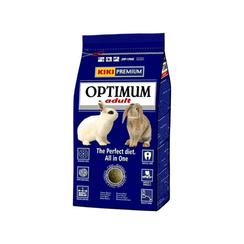  تصویر غذای خرگوش کیکی Kiki Optimum Adult وزن 800 گرم 