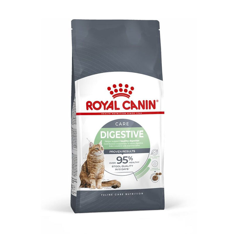  عکس بسته بندی غذای خشک گربه حمایت از سیستم گوارش رویال کنین مدل Royal Canin Digestive Care وزن 2 کیلوگرم 