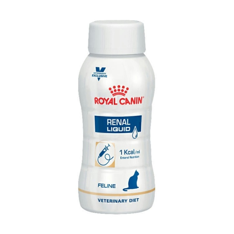 تصویر باکس غذای مایع گربه رنال رویال کنین Royal Canin Renal Liquid حجم 200 میلی لیتر 