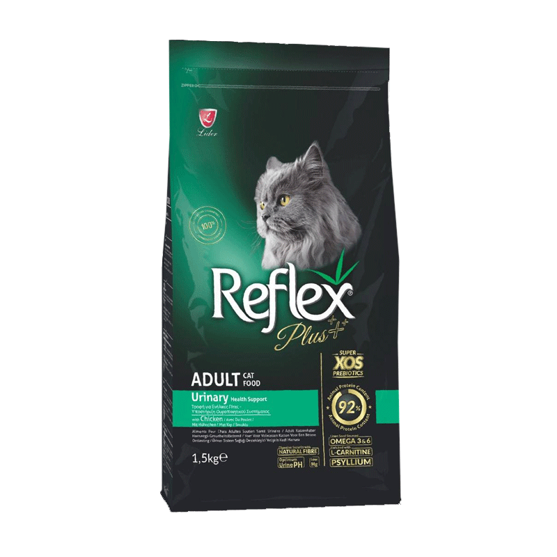 تصویر غذای خشک گربه رفلکس پلاس مخصوص مشکلات ادراری Reflex Plus Urinary With Chicken وزن 1.5 کیلوگرم از نمای رو به رو