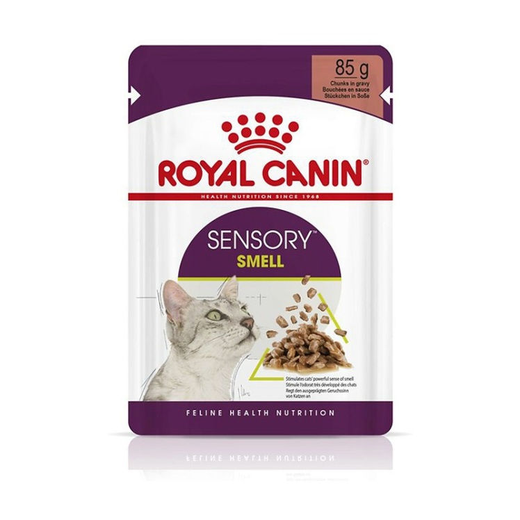 تصویر محتویات پوچ رویال کنین مناسب برای گربه های حساس به مزه Royal Canin Sensory Smell 