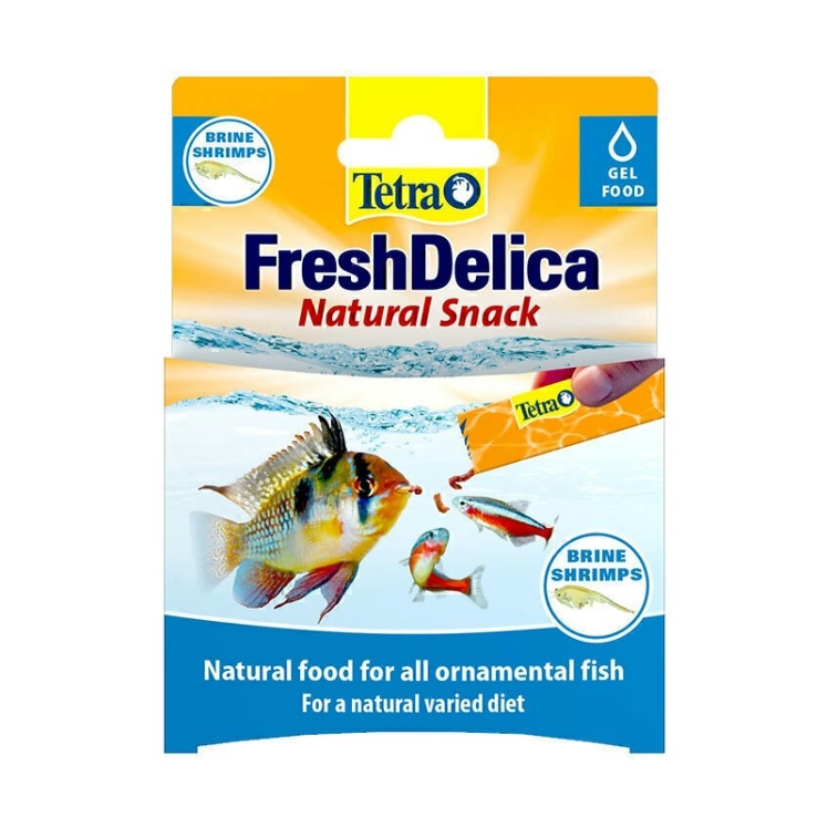 عکس محتویات اسنک ماهی تترا Tetra Fresh Delica Brine Shrimps وزن 48 گرم
