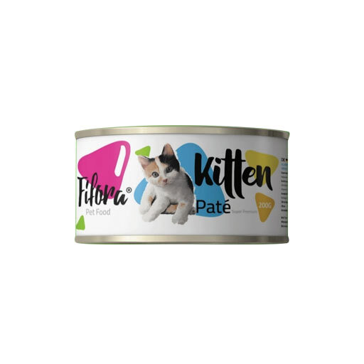 عکس کنسرو غذای بچه گربه فیفورا با طعم میکس گوشت Fifora Kitten Pate Mix Premium وزن 200 گرم