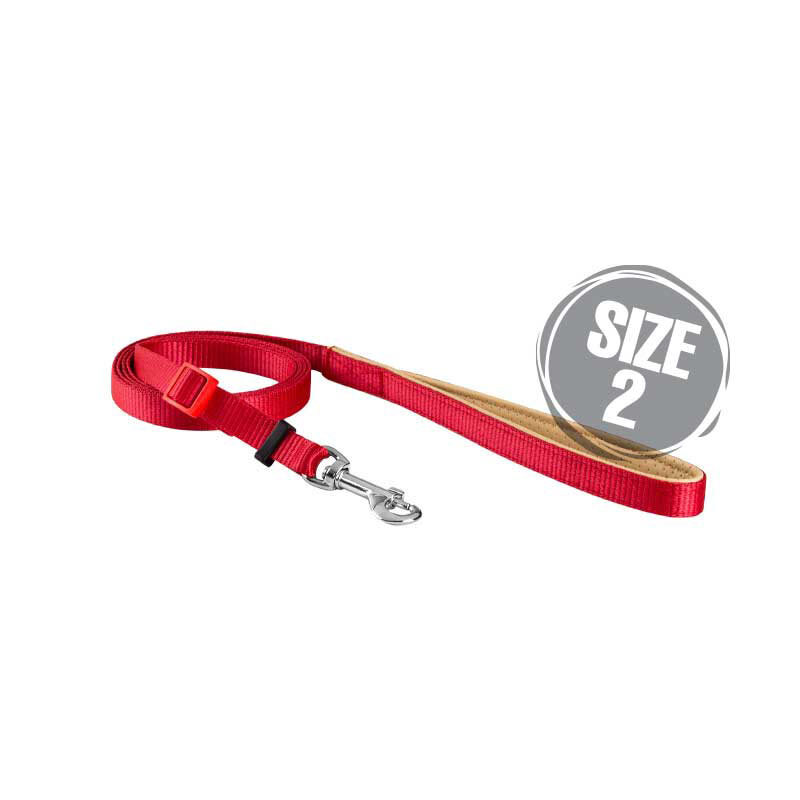  تصویر لید سگ نیناپت مدل اسفنج دار سایز 2 رنگ قرمز 