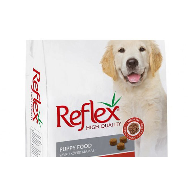  تصویر 2 غذای خشک توله سگ با طعم گوشت گاو و برنج رفلکس Reflex Puppy Beef & Rice وزن 1 کیلوگرم 
