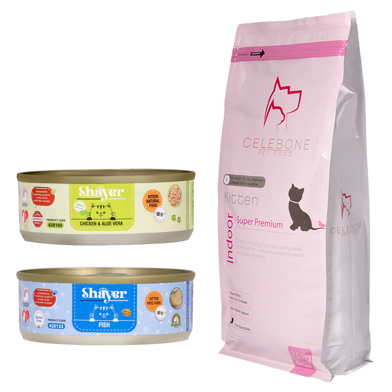  عکس باندل بسته غذای بچه گربه سوپر پرمیوم مدل Kitten Pack مجموعه ۳ عددی 