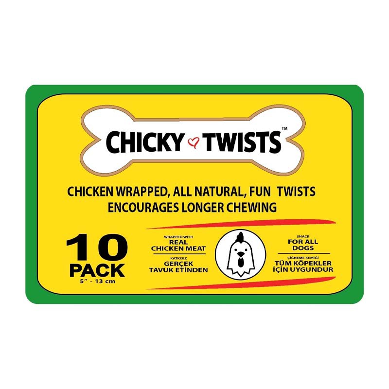  توضیحات تکمیلی تشویقی دنتال سگ فرشی با طعم مرغ Freshy Dental Chicky Twists بسته 10 عددی 