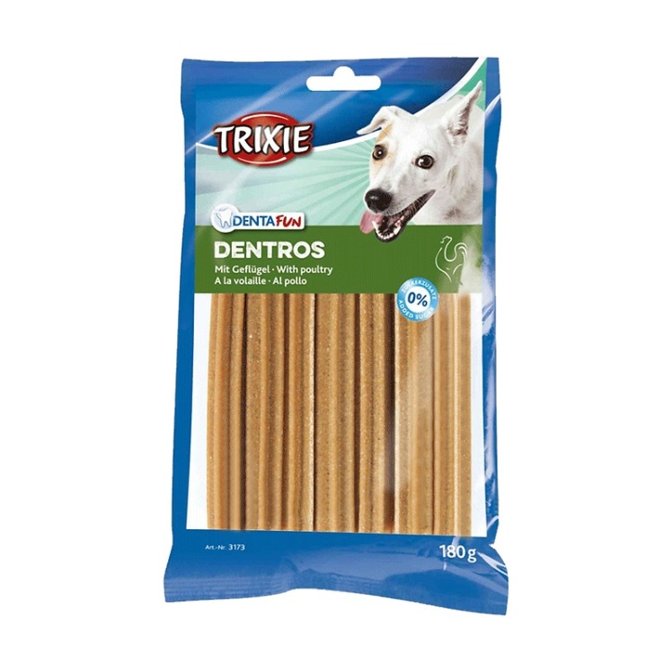 تصویر محتویاتتشویقی سگ تریکسی با طعم مرغ Trixie Dentros بسته 7 عددی