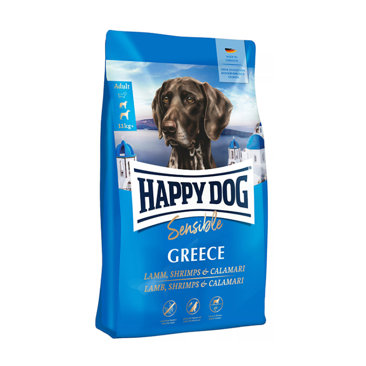 تصویر غذای خشک سوپر پرمیوم سگ بالغ هپی داگ Happy Dog Sensible Greece وزن 4 کیلوگرم