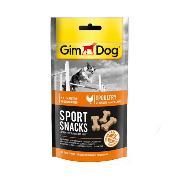 تصویر اسنک تشویقی استخوانی سگ جیم داگ با طعم مرغ GimDog Sport Snack Chicken وزن 60 گرم