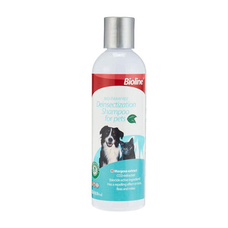 تصویر شامپو ضد انگل سگ و گربه بایولاین Bioline deinsectization shampoo For Pets