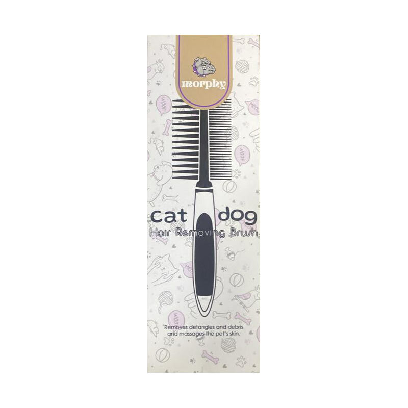  تصویر شانه گره باز کن دو طرفه ساتین Cat Dog Hair Removing Brush 