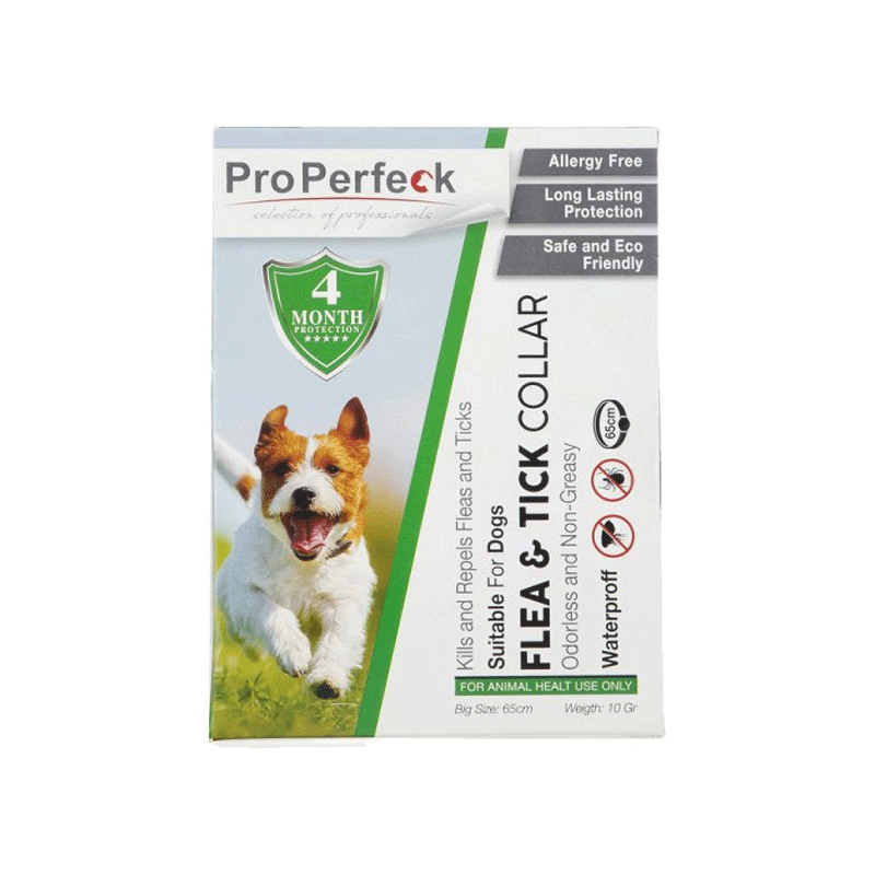  قلاده ضد کک و کنه سگ پروپرفک ProPerfeck Flea and Tick Collar طول 60 سانتی متر از نمای رو به رو 