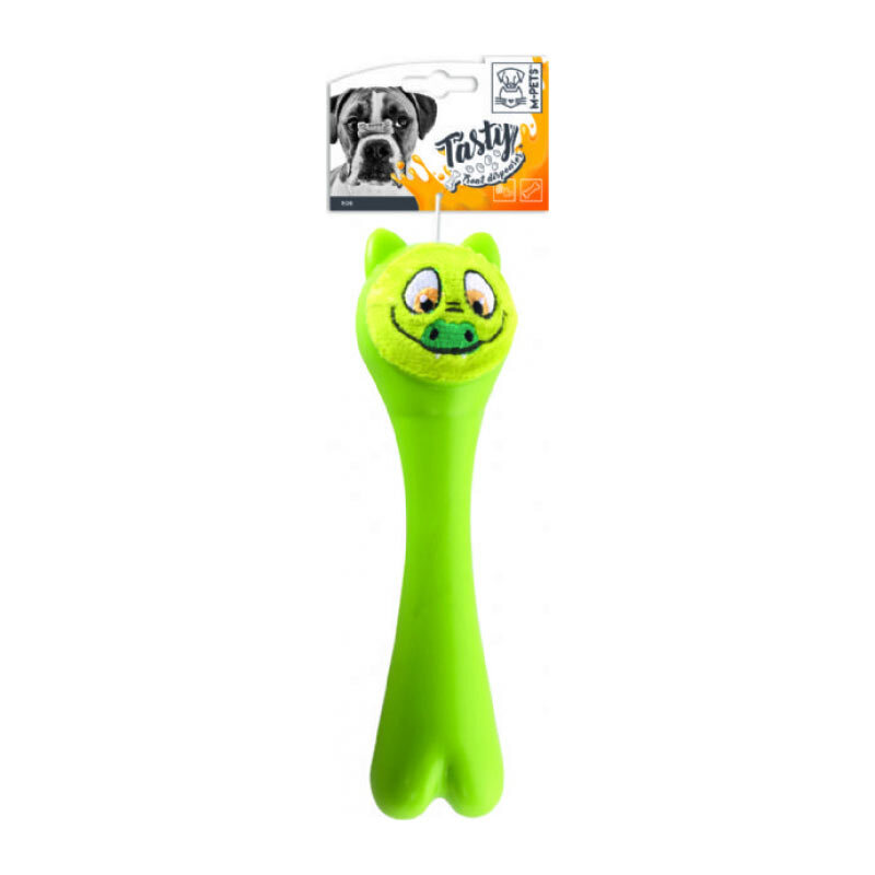  تصویر اسباب بازی تشویقی خور مخزن دار استخوان ام پت M-Pets Dog Rob Toy with treat dispenser رنگ سبز 