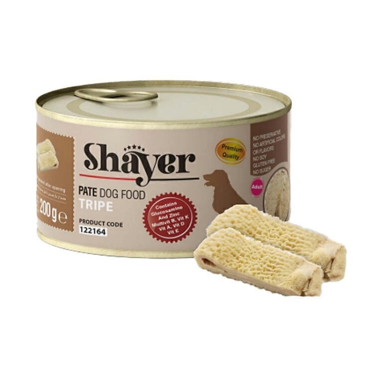 تصویر 2 کنسرو پته سگ سیرابی شایر Shayer Pate With Tripe وزن 200 گرم
