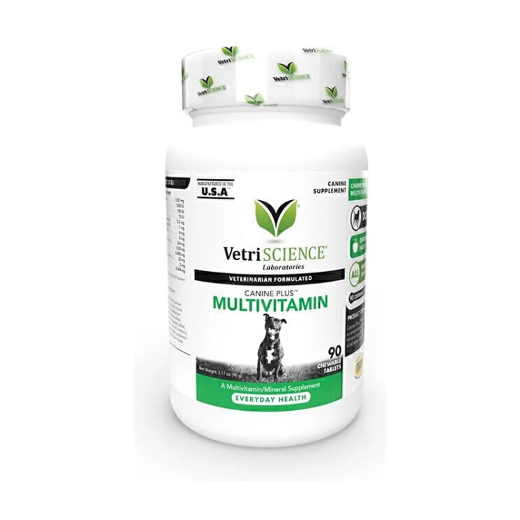 عکس قرص مولتی‌ ویتامین سگ وتری ساینس VetriScience Multivitamin For Dog Tablet بسته 90 عددی از پهلو