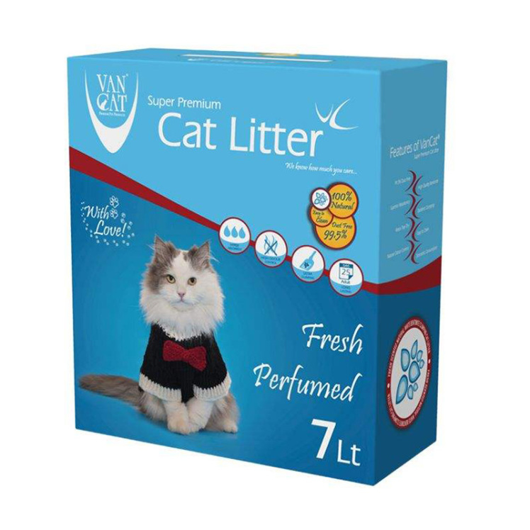 عکس بسته بندی خاک گربه ون کت مدل Fresh Prefumed حجم 7 لیتر 