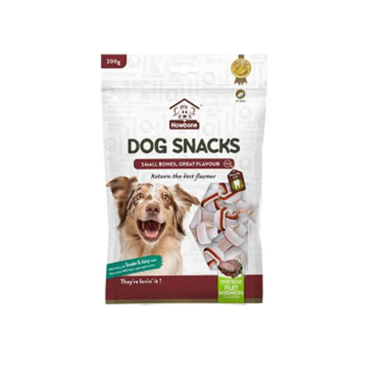 تصویر 1 تشویقی دوسر گره ای سگ هابون با طعم فیله گوشت Howbone Dog Twist Snacks With Filet Mignon Flavour وزن 200 گرم
