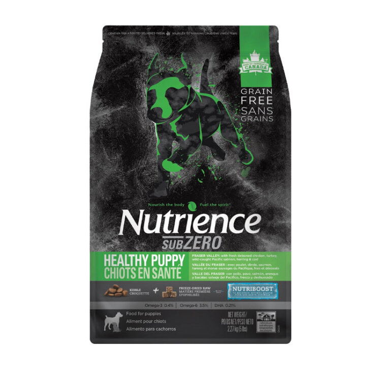 تصویر غذای خشک توله سگ نوترینس با طعم مرغ Nutrience Subzero Puppy Fraser Valley وزن 2.27 کیلوگرم