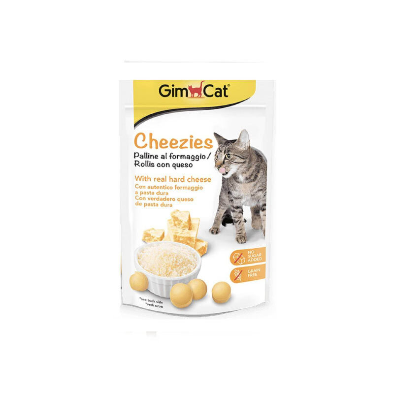  تصویر تشویقی گربه جیم کت با پنیر GimCat Chezees Rollies وزن 40 گرم 