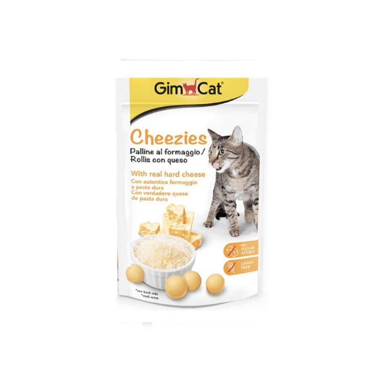 تصویر تشویقی گربه جیم کت با پنیر GimCat Chezees Rollies وزن 40 گرم