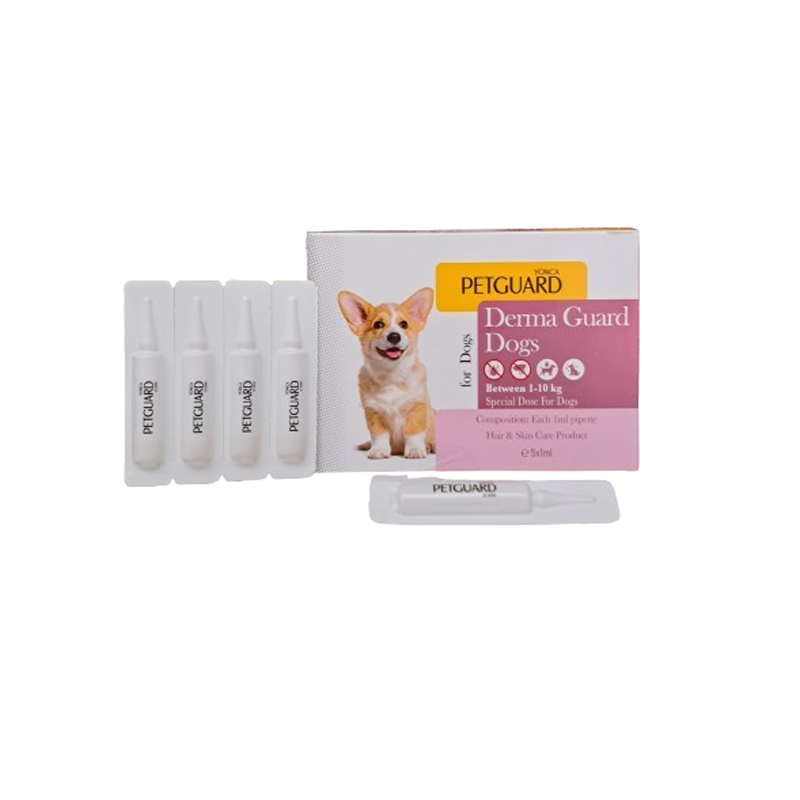  تصویر قطره ضد کک و کنه سگ نژاد کوچک پت گارد PetGuard Derma Guard Dogs بسته 5 عددی 