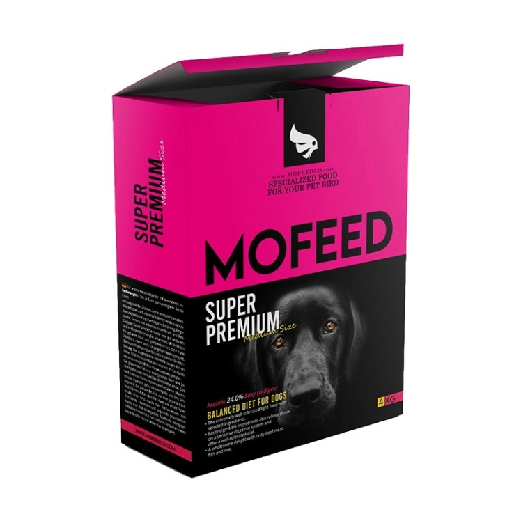 عکس راهنمای تغذیه غذای خشک سوپر پریمیوم سگ نژاد بزرگ مفید MoFeed Maxi Adult Super Premium وزن 4 کیلوگرم