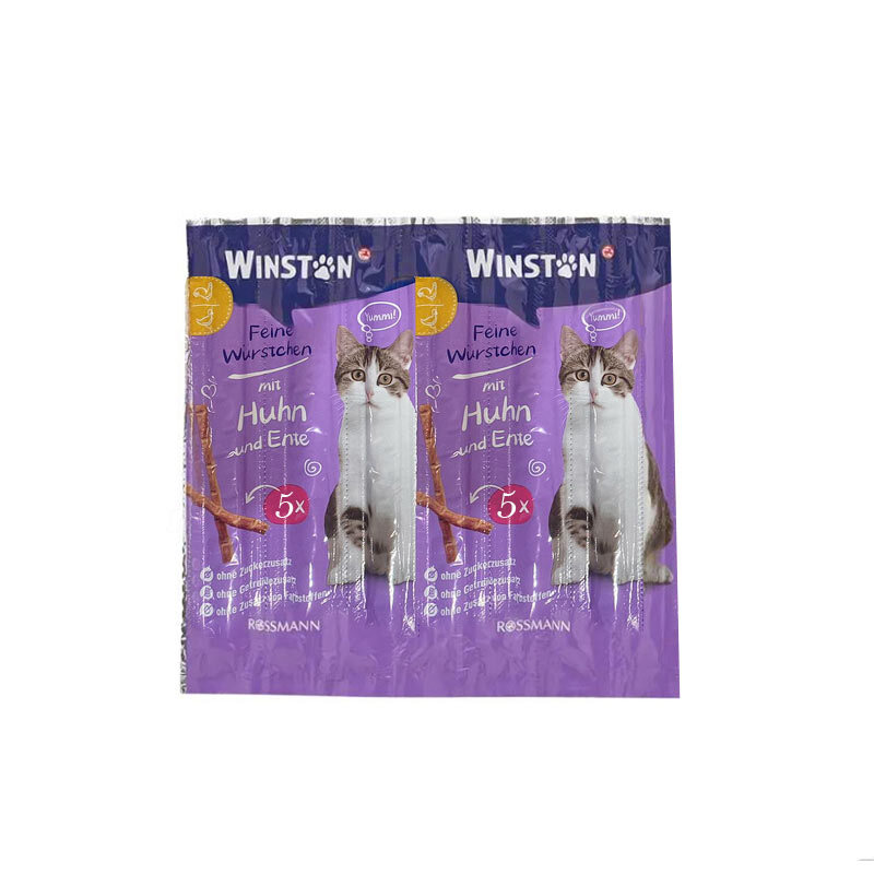  تصویر اسنک تشویقی گربه وینستون با طعم مرغ و اردک Winston Chicken & Duck بسته 5 عددی 