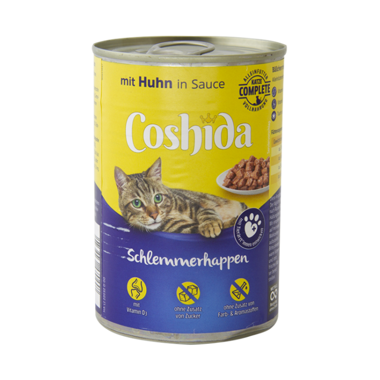 کنسرو غذای گربه کوشیدا با طعم مرغ Coshida Chicken وزن 415 گرم 2