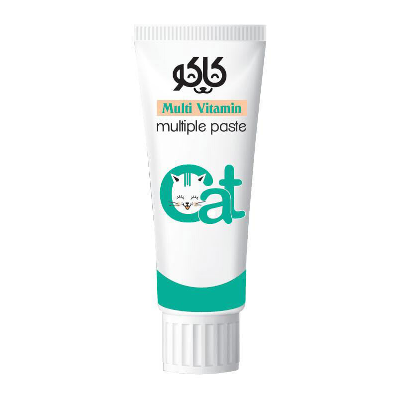  عکس خمیر مولتی ویتامین مخصوص گربه کاکو Kako Multi vitamins Paste For Cats وزن 100 گرم 