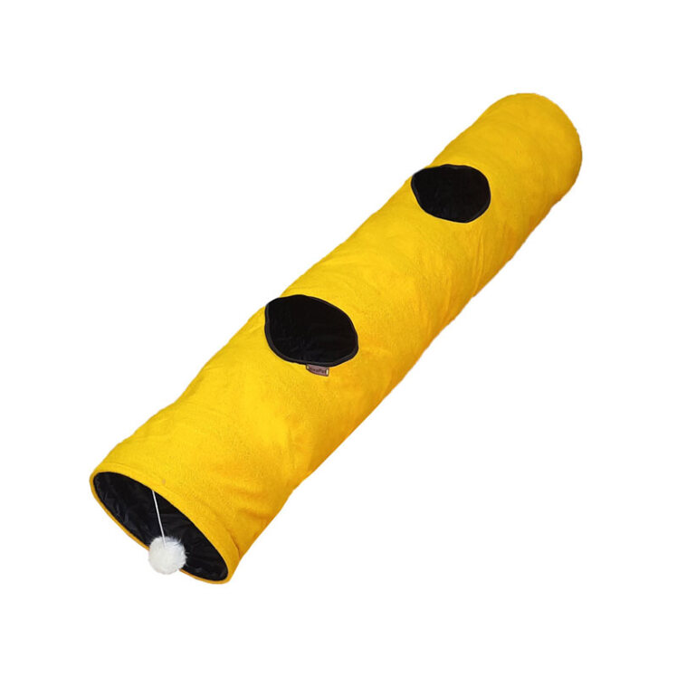 تصویر از بالا تونل گربه هیواپت مدل دو شاخه رنگ زرد