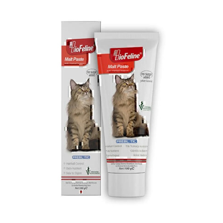 تصویر محتویات خمیر مالت گربه بیوفلاین BioFeline Anti Hairball Malt Paste وزن 100 گرم