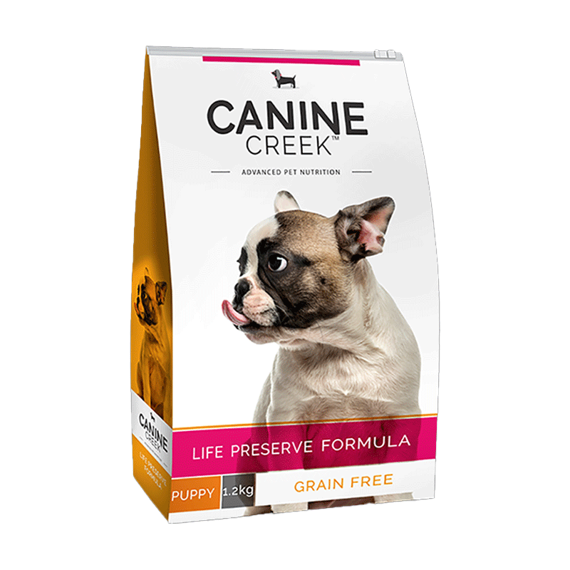 عکس مواد تشکیل دهنده غذای خشک سگ کنین کریک مدل Puppy وزن 1.2 کیلوگرم