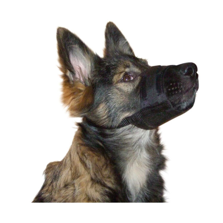 تصویر پوزه بند سگ کربل Kerbl Muzzl Black سایز L از نمای رو به رو